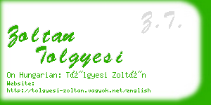 zoltan tolgyesi business card
